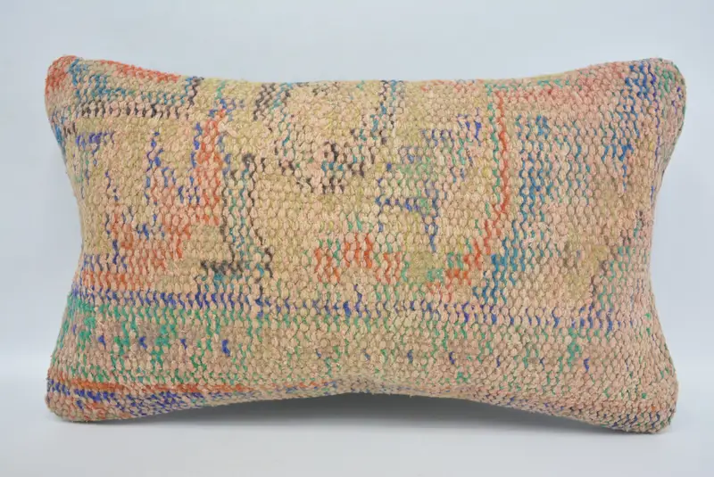 Kilim Pillow, 12x20 Blue Pillow Case, Interior Designer Pillow, Pastel Pillow Case, Antique Pillows, Southwestern Pillow Cover, Cushion Cover - 1
