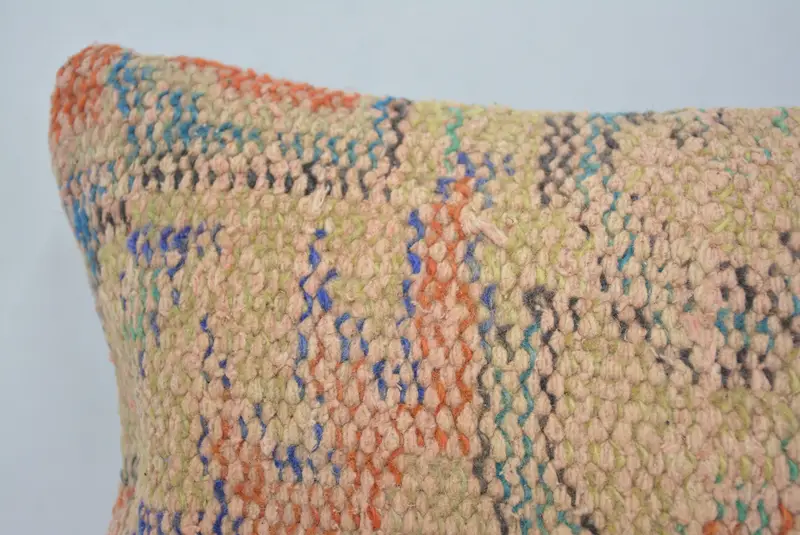 Kilim Pillow, 12x20 Blue Pillow Case, Interior Designer Pillow, Pastel Pillow Case, Antique Pillows, Southwestern Pillow Cover, Cushion Cover - 2
