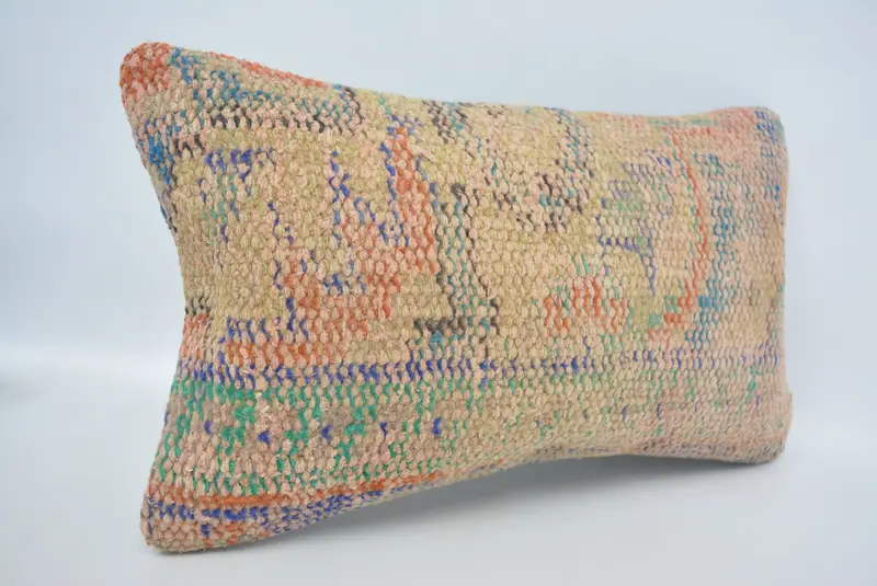 Kilim Pillow, 12x20 Blue Pillow Case, Interior Designer Pillow, Pastel Pillow Case, Antique Pillows, Southwestern Pillow Cover, Cushion Cover - 3