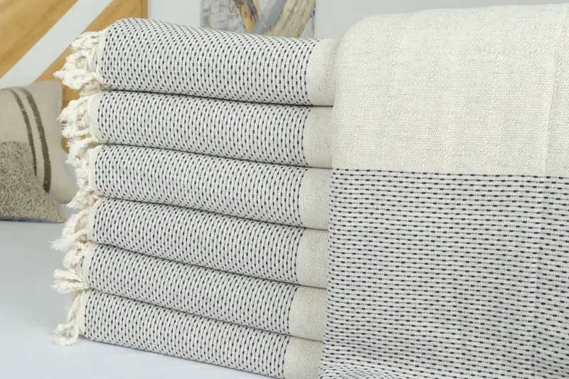 96x96 Cotton Polka Dot Towel, Turkish Blanket Throw, Woven Throw Blanket, Wedding Gift Ideas, Turkish Blanket, Turkish Towel Blanket, Tablecloth - 2