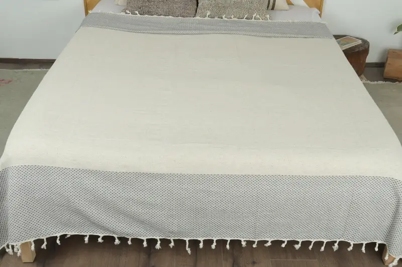96x96 Cotton Polka Dot Towel, Turkish Blanket Throw, Woven Throw Blanket, Wedding Gift Ideas, Turkish Blanket, Turkish Towel Blanket, Tablecloth - 8