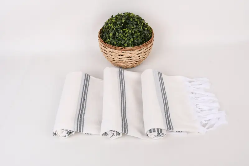 Guest Towel, 70x40 Cotton Striped Towel, Beach Wedding Favor, Bridal Shower Favors, Lightweight Turkish towel, Bachelor Gifts, Bridal Gifts - 8