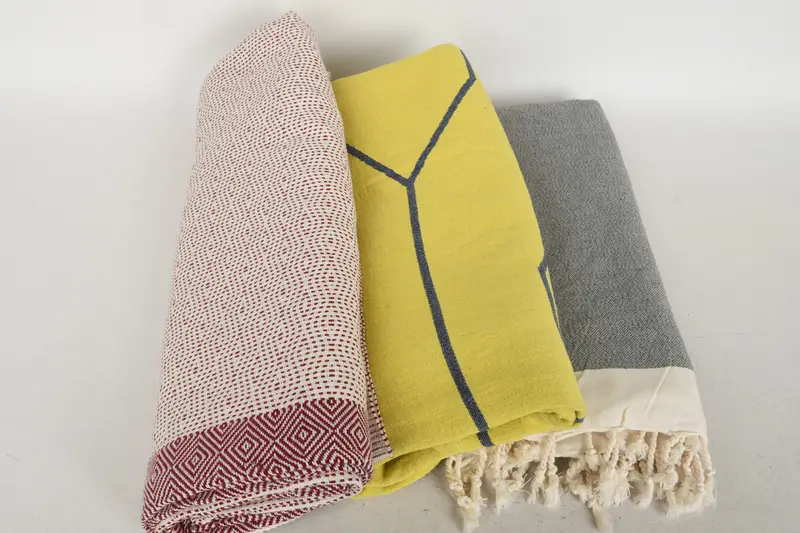 Custom Blanket, Throw Blanket, Memorial Gift, Woven Throw Blanket, Beach Bachelorette Party Decorations, Organic Throw, 86x82 Cotton Set of 6 Towel - 6