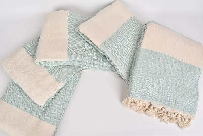 Personalized Gift, Bridal Shower Gift, Monogram Blanket, 96x80 Cotton Diamond Towel, Custom Blanket, Turkish Tablecloth, Monogram Beach Blanket - 3