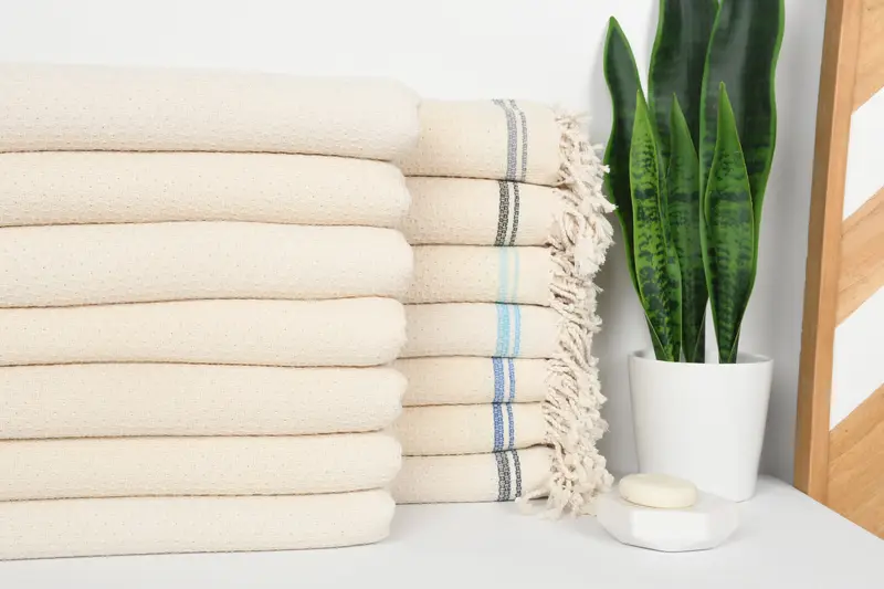 Spa Towel, Organic Cotton Towel, Bath towel, Gifts For Him, Peshtemal Towel USA, Custom Beach Towel, Bridesmaid Favors, 68x36 Cotton Striped Towel - 2