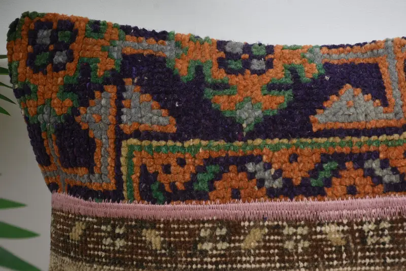 Vintage Kilim Pillow, 12x20 Blue Pillow, Ethnical Kilim Rug Pillow, Handmade Kilim Cushion, Cushion Case, Boho Throw Cushion, Luxury Cushion Case - 2