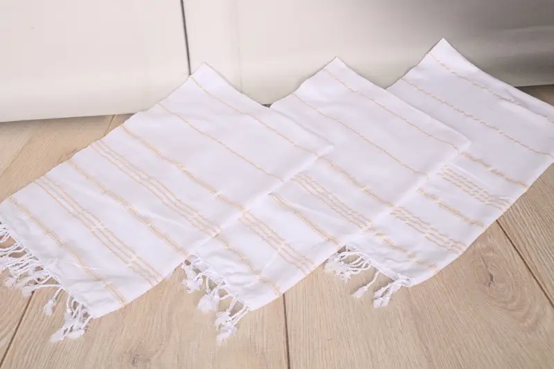 Kitchen Towel, Travel Towel, Custom Hand Towel, Bridal Shower Favors, Monogram Hand Towel, 40x24 Cotton Striped Towel, Bridal Shower Favor - 6
