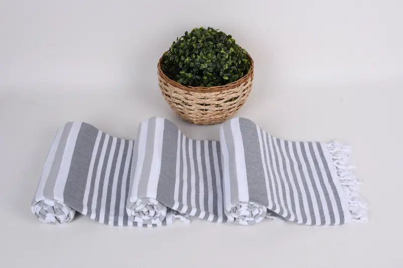 Soft and absorbent Turkish towel, Hammam towel, Gift For Him, Bachelorette Party Gifts Bridesmaids, 68x36 Cotton Striped Towel, Valentines Gift - 8