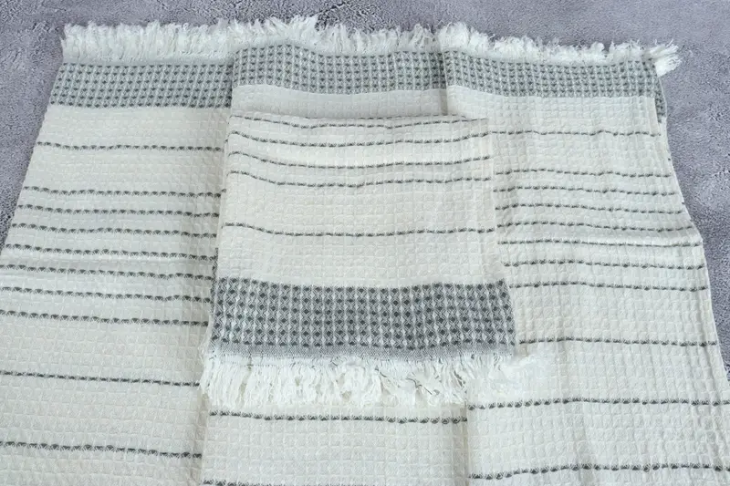 40x20 Cotton Waffle Towel, Organic Tea Towel, Customized Towels, Guest Towel, Monogram Hand Towel, Bridesmaid Gift, Wedding Gift, Turkish Tea Towel - 4