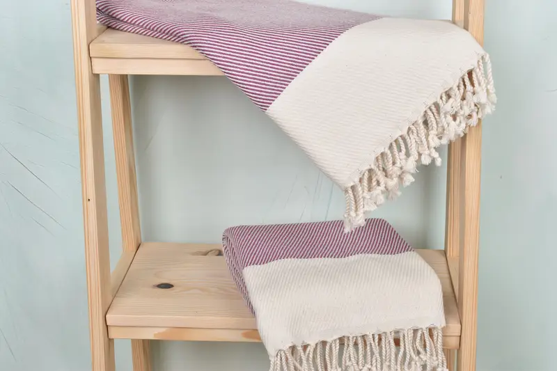 Thin towel, Bridal Shower Favor, Custom Beach Towels, Fouta towel, Custom Bath Towel, Bachelor Bachelorette Party Favors, 70x40 Cotton Striped Towel - 5