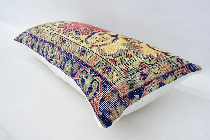Anatolian Pillow Cover, 16x36 Red Pillow Sham, Pillow for Sofa, Designer Throw Pillow Sham, Cushion Cover, Boho Pillow, Handmade Kilim Cushion - 6
