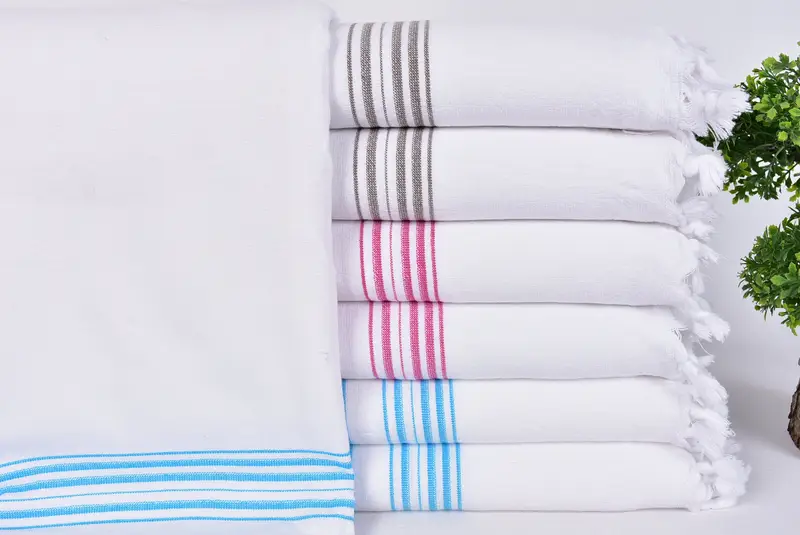 Home Gift, 70x40 Cotton Striped Terry Towel, Personalized Bridesmaid Gift, Spooky Bachelorette Party Favors, Custom Wedding Gifts, Embroidered Towel - 1