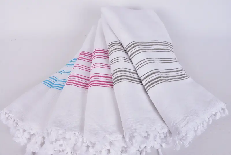 Home Gift, 70x40 Cotton Striped Terry Towel, Personalized Bridesmaid Gift, Spooky Bachelorette Party Favors, Custom Wedding Gifts, Embroidered Towel - 4