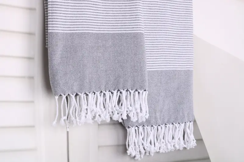 Gift For Her, Lightweight towel, Extra large Turkish bath towel, Organic Turkish towel, Bridesmaid Proposal Gift, 70x40 Cotton Striped Towel - 8