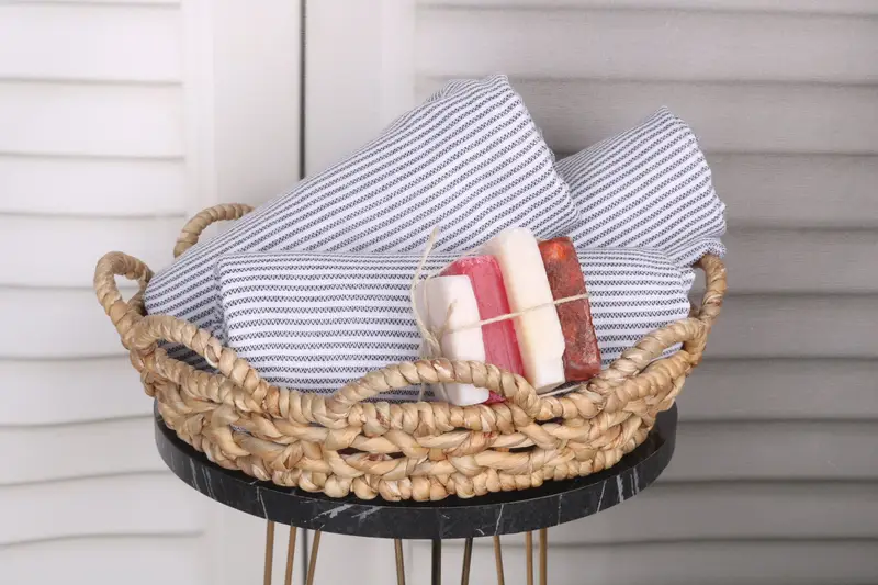 Gift For Her, Lightweight towel, Extra large Turkish bath towel, Organic Turkish towel, Bridesmaid Proposal Gift, 70x40 Cotton Striped Towel - 4