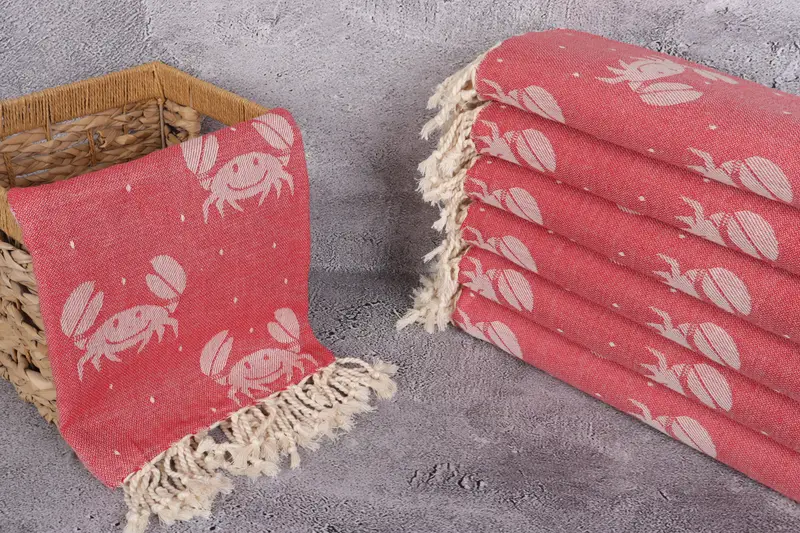 Custom Wedding Gifts, Bachelorette Party Items, 68x40 Cotton Crab Design Towel, Gift For Her, Monogram Beach Towel, Valentines Day Gift For Him - 3