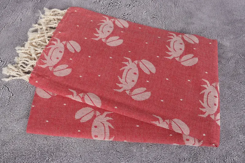 Custom Wedding Gifts, Bachelorette Party Items, 68x40 Cotton Crab Design Towel, Gift For Her, Monogram Beach Towel, Valentines Day Gift For Him - 6