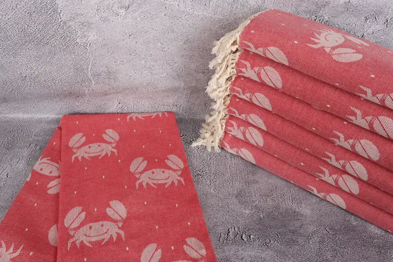 Custom Wedding Gifts, Bachelorette Party Items, 68x40 Cotton Crab Design Towel, Gift For Her, Monogram Beach Towel, Valentines Day Gift For Him - 2