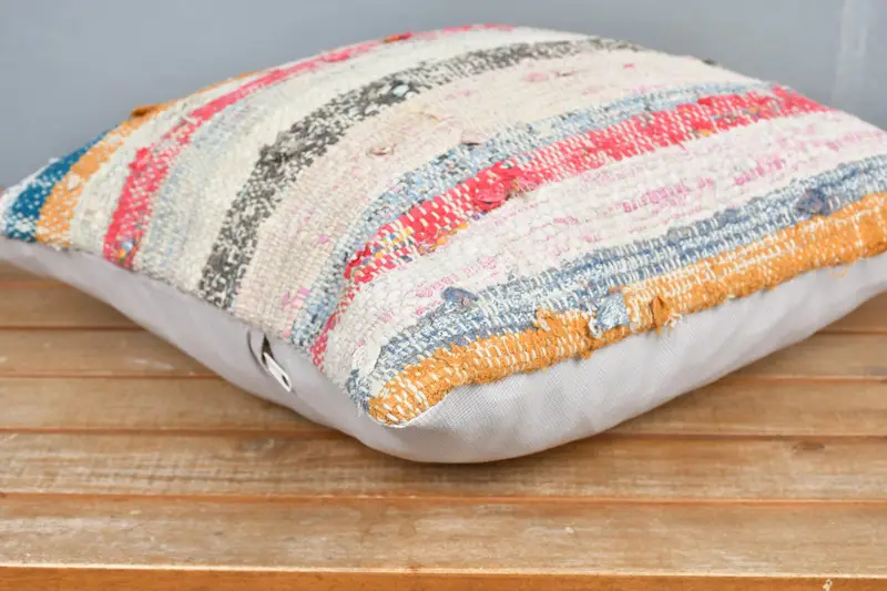 Gift Pillow, Square Throw Pillow, Chair Pillow Case, Custom Pillow Cover, Boho Pillow Sham Cover, 16x16 Red Pillow, Handmade Kilim Cushion, Cushion - 4