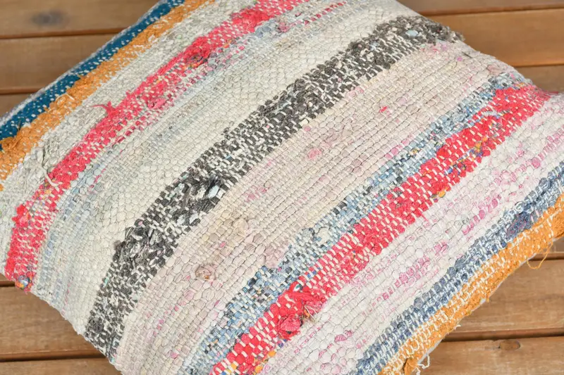Gift Pillow, Square Throw Pillow, Chair Pillow Case, Custom Pillow Cover, Boho Pillow Sham Cover, 16x16 Red Pillow, Handmade Kilim Cushion, Cushion - 3