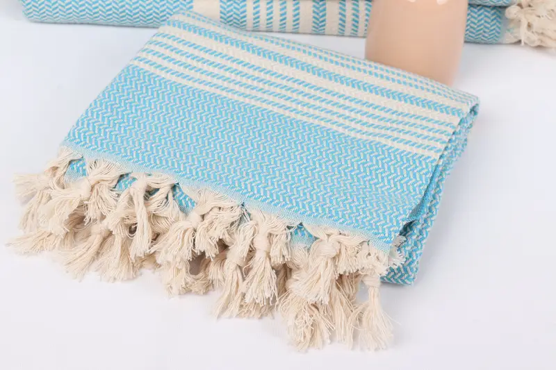 Custom Beach Towel, 70x40 Cotton Striped Towel, House Warming Gift, Wedding Gifts Towel, Monogrammed Beach Towel, Quick-dry travel peshtemal towel - 5