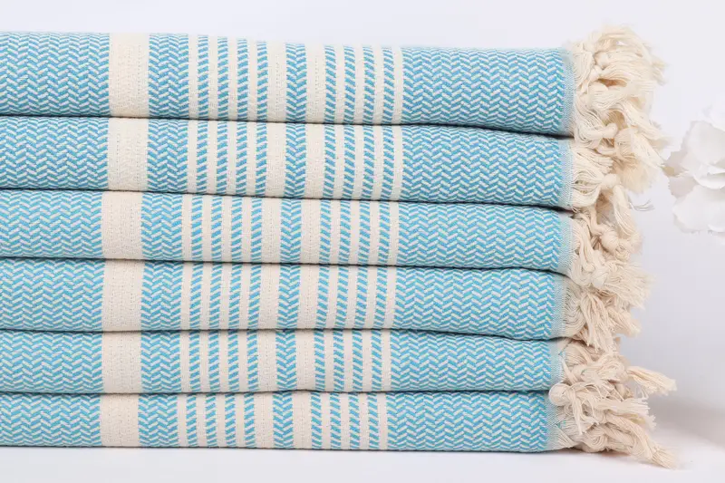 Custom Beach Towel, 70x40 Cotton Striped Towel, House Warming Gift, Wedding Gifts Towel, Monogrammed Beach Towel, Quick-dry travel peshtemal towel - 3