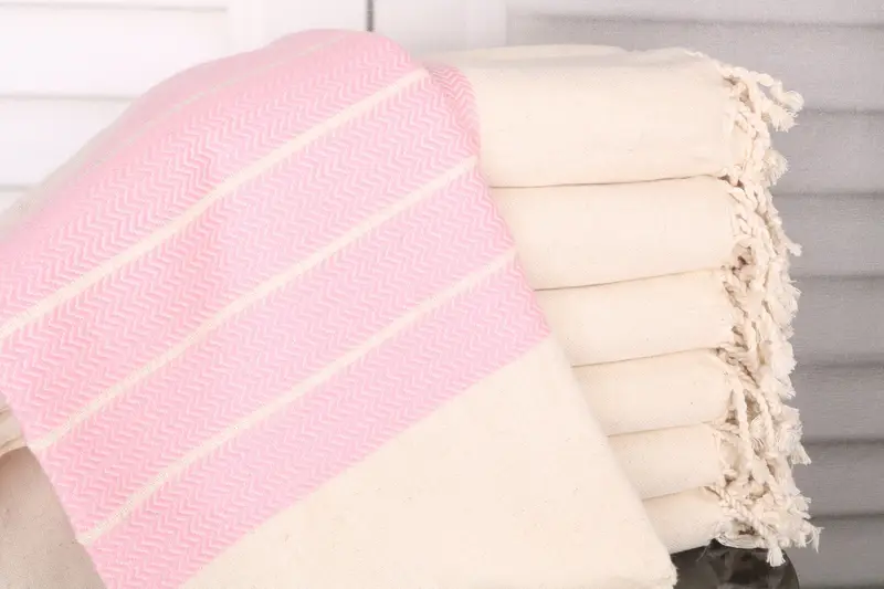 Bridal Shower Favors Custom Wedding Gift Pink Linen Towel, 40x67 Inches