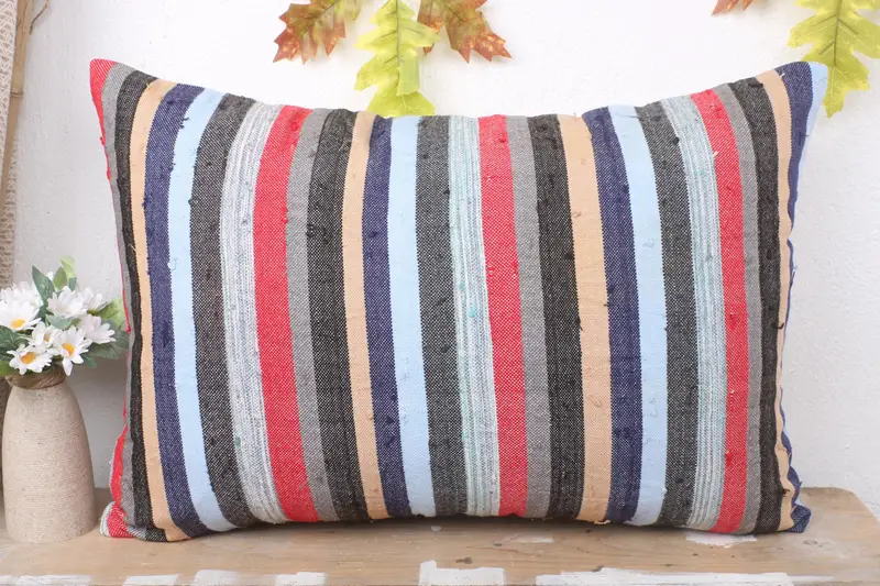 16x24 Blue Pillow, Pillow Cover, Handmade Kilim Cushion, Kilim Pillow Cover, Antique Pillows, Handwoven Pillow Cover Cushion Case - 2
