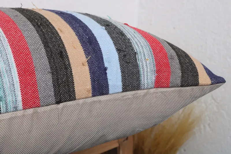 16x24 Blue Pillow, Pillow Cover, Handmade Kilim Cushion, Kilim Pillow Cover, Antique Pillows, Handwoven Pillow Cover Cushion Case - 6