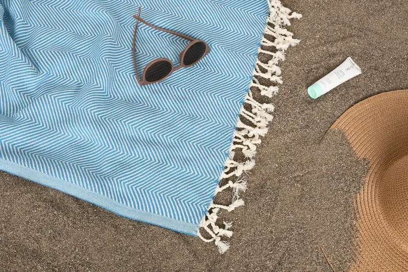 70x40 Cotton Herringbone Towel, Peshtemal, Bachelorette Party Gifts Bridesmaids, Custom Wedding Gifts, Turkish Towel Set, Best Beach Towel - 7