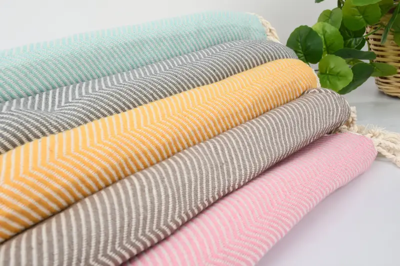 70x40 Cotton Herringbone Towel, Peshtemal, Bachelorette Party Gifts Bridesmaids, Custom Wedding Gifts, Turkish Towel Set, Best Beach Towel - 3