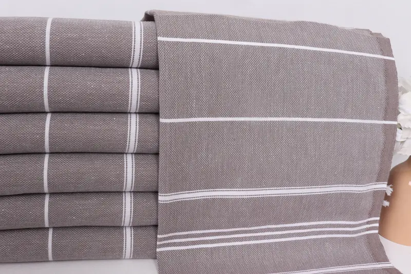 Wedding Gift, Monogrammed Hand Towel, 40x24 Cotton Striped Towel, Wedding Favors, Organic Towel, Gift For The Home, Unique Gift, Boyfriend Gift - 2