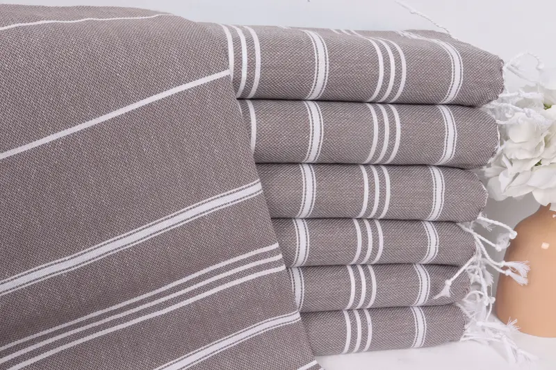 Wedding Gift, Monogrammed Hand Towel, 40x24 Cotton Striped Towel, Wedding Favors, Organic Towel, Gift For The Home, Unique Gift, Boyfriend Gift - 1