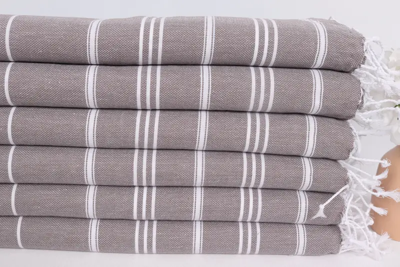 Wedding Gift, Monogrammed Hand Towel, 40x24 Cotton Striped Towel, Wedding Favors, Organic Towel, Gift For The Home, Unique Gift, Boyfriend Gift - 3