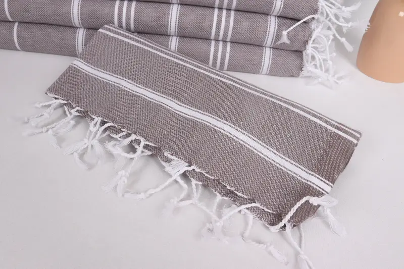 Wedding Gift, Monogrammed Hand Towel, 40x24 Cotton Striped Towel, Wedding Favors, Organic Towel, Gift For The Home, Unique Gift, Boyfriend Gift - 4