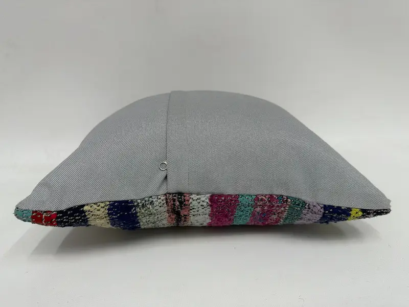 Gift Pillow, Boho Pillow, Cushion Case, Authentic Cushion Cover, 16x16 Blue Cushion Cover, Handwoven Pillow, Home Decor Pillow - 7