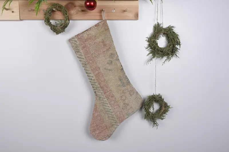 19-Zoll-Weihnachtsstrumpf mit Ornamentmuster, festlicher Weihnachtsstrumpf