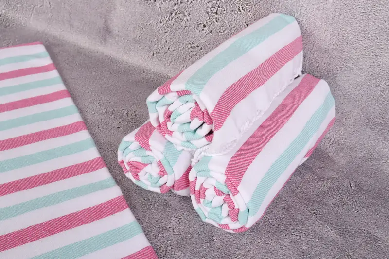 Personalized Turkish Towel, Bridesmaid Gifts, 70x40 Cotton Striped Towel, Personalized Gift, Embroidery Towels, Fringed Turkish towel for poolside - 8