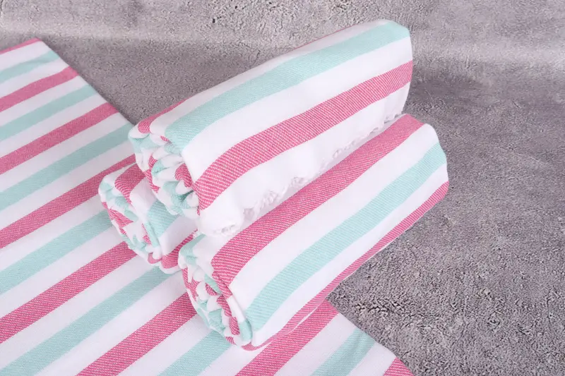 Personalized Turkish Towel, Bridesmaid Gifts, 70x40 Cotton Striped Towel, Personalized Gift, Embroidery Towels, Fringed Turkish towel for poolside - 7