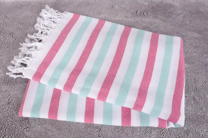 Personalized Turkish Towel, Bridesmaid Gifts, 70x40 Cotton Striped Towel, Personalized Gift, Embroidery Towels, Fringed Turkish towel for poolside - 6
