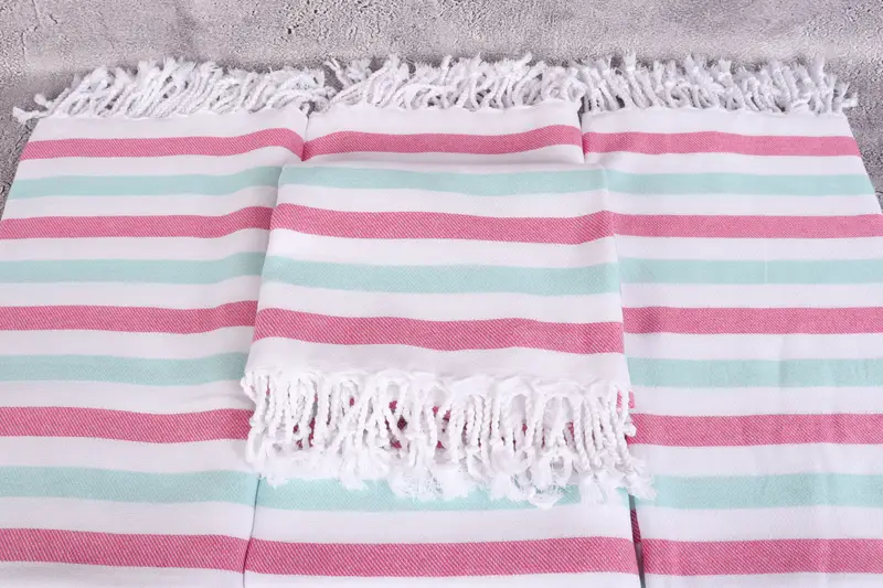 Personalized Turkish Towel, Bridesmaid Gifts, 70x40 Cotton Striped Towel, Personalized Gift, Embroidery Towels, Fringed Turkish towel for poolside - 4