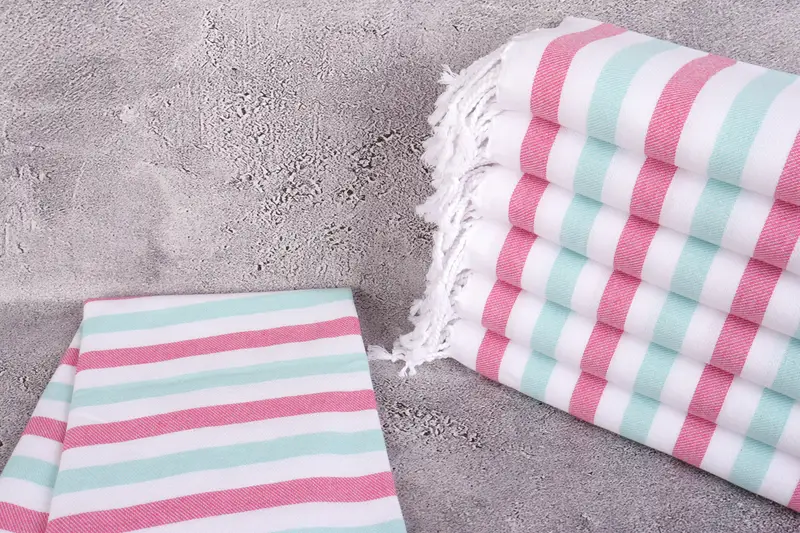 Personalized Turkish Towel, Bridesmaid Gifts, 70x40 Cotton Striped Towel, Personalized Gift, Embroidery Towels, Fringed Turkish towel for poolside - 2