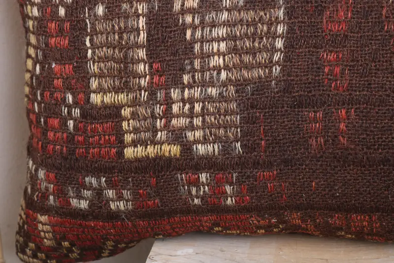 16x48 Brown Pillow, Kilim Pillow Cover, Indoor Cushion Cover, Turkish Pillow, Decorative Throw Pillow Case, Cushion Case, Gift Pillow - 3
