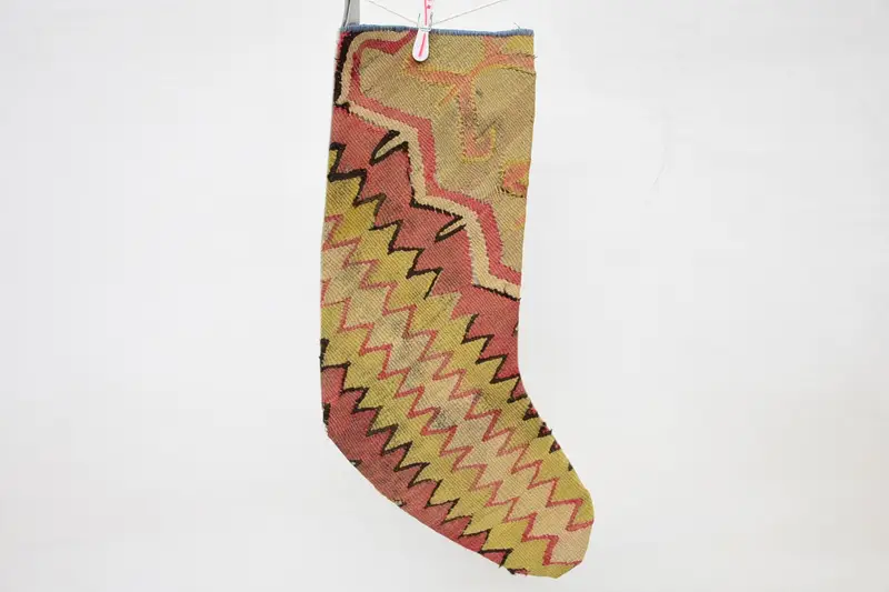 Medias navideñas rojas y amarillas, medias festivas de 14 pulgadas