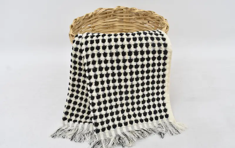 Handmade Turkish Hand Towel Cotton, Pom Pom Towel, 36x20 Inches