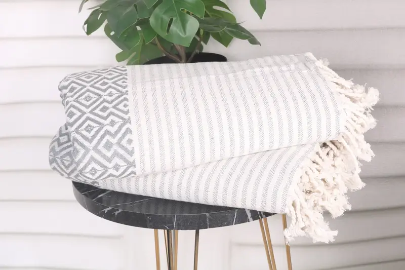 Gift For Mom, Luxury Beach Towel, Peshtemal Towel, Organic Turkish towel, 76x38 Cotton Diamond Towel, Personalized Turkish Towel, Bachelorette Towel - 3