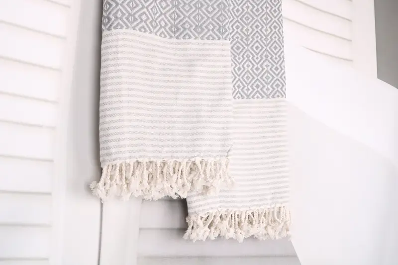 Gift For Mom, Luxury Beach Towel, Peshtemal Towel, Organic Turkish towel, 76x38 Cotton Diamond Towel, Personalized Turkish Towel, Bachelorette Towel - 8
