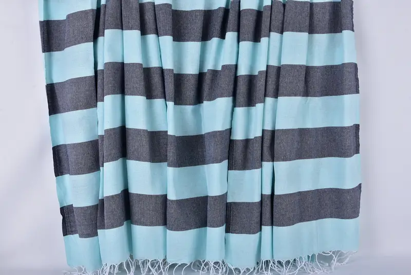 Organic cotton Turkish peshtemal towel, Quick-dry towel, Bride Gift, Bridesmaid Gift Towel, 70x40 Cotton Striped Towel, Sand-free towel, Gym Towel - 8