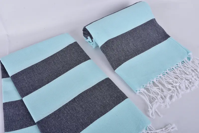 Organic cotton Turkish peshtemal towel, Quick-dry towel, Bride Gift, Bridesmaid Gift Towel, 70x40 Cotton Striped Towel, Sand-free towel, Gym Towel - 7