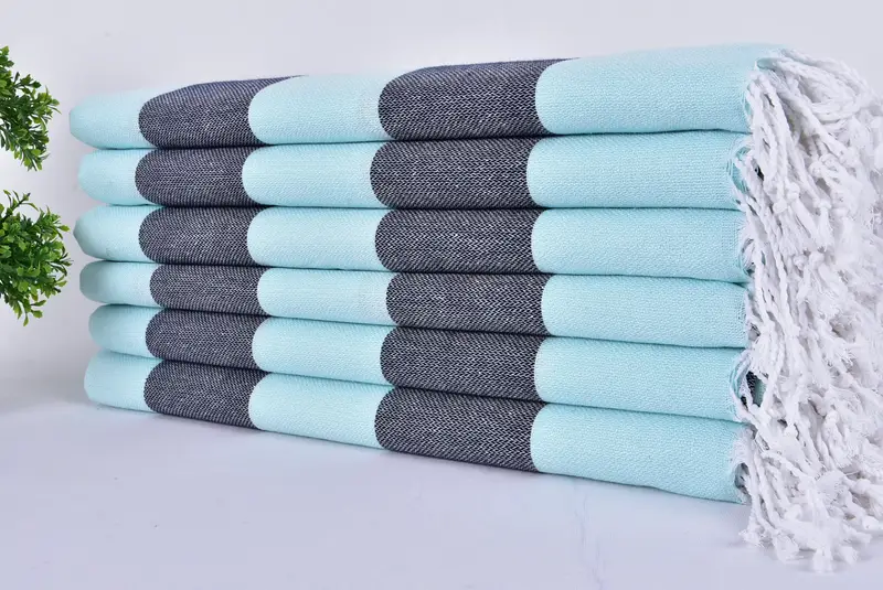 Organic cotton Turkish peshtemal towel, Quick-dry towel, Bride Gift, Bridesmaid Gift Towel, 70x40 Cotton Striped Towel, Sand-free towel, Gym Towel - 3
